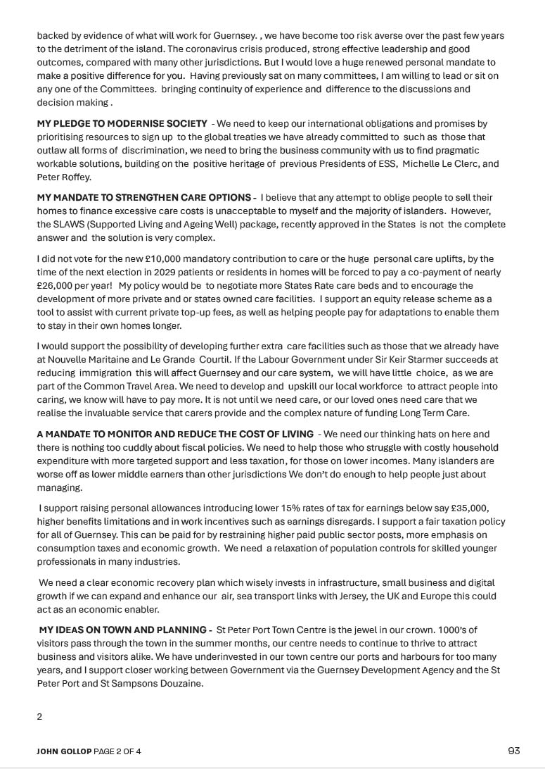 Candidate Gollop 2025-2