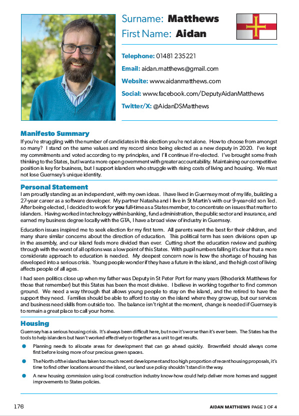 Candidate Matthews 2025-1