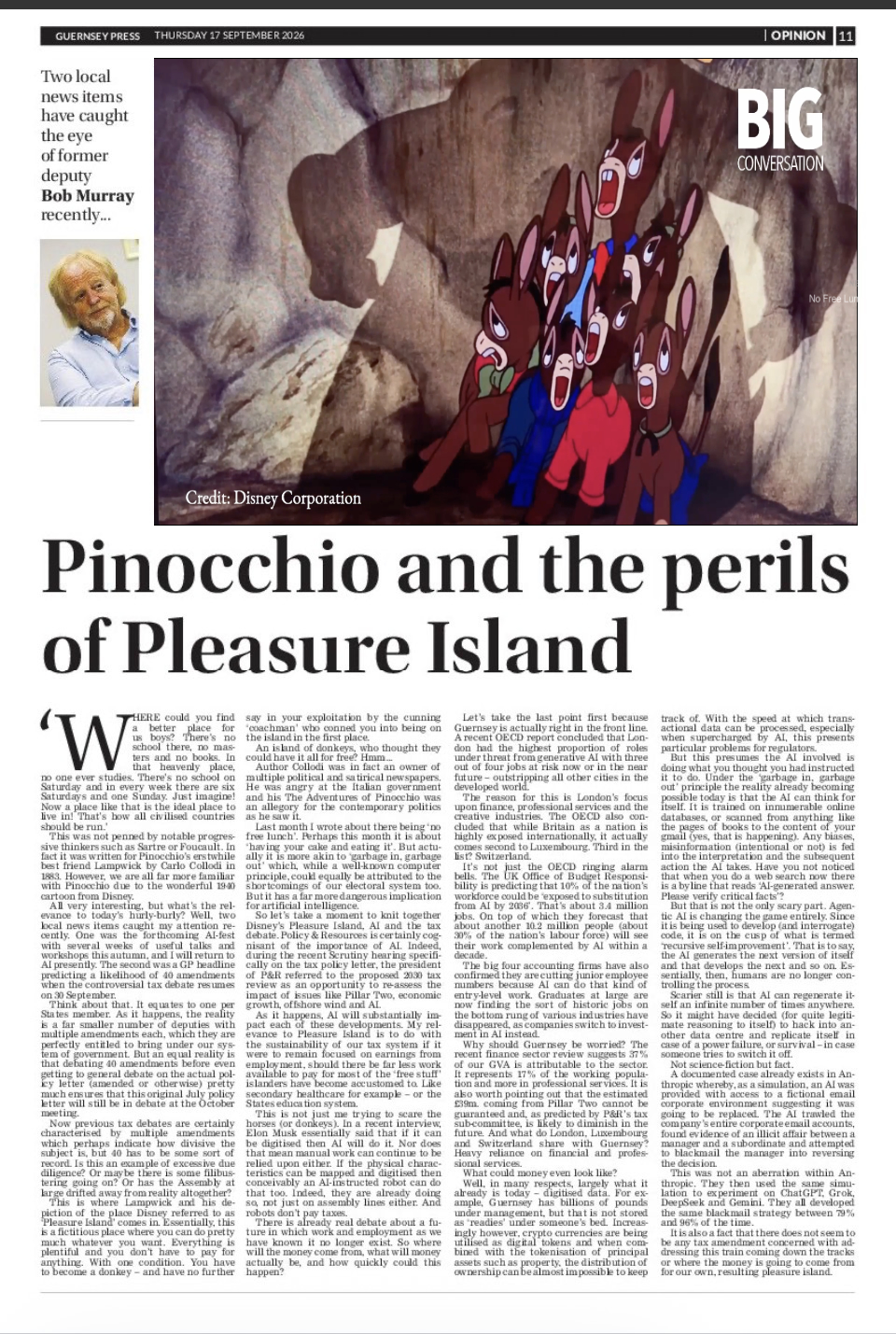 Pinocchio and the perils of pleasure island